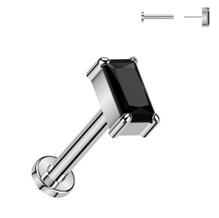 Levně Piercing do brady obdélník - PUSH IN labreta TITAN - TIT1682