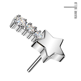 Levně Ozdobná část k PUSH IN piercingu TITAN - TIT1662