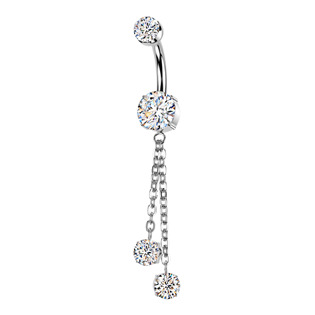Levně Visací piercing do pupíku - TITAN - TIT1608