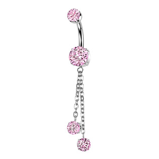 Levně Visací piercing do pupíku - TITAN - TIT1609