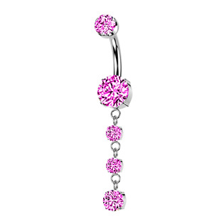 Levně Visací piercing do pupíku - TITAN - TIT1610