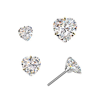 Ozdobná část k PUSH IN piercingu Moissanit TITAN, 0,5ct (5mm) - TM030