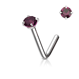 Levně Zahnutý piercing do nosu - N0173-A