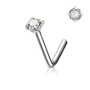 Levně Zahnutý piercing do nosu - N0173-C