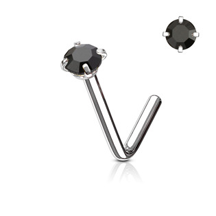 Levně Zahnutý piercing do nosu - N0173-K