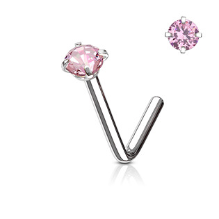 Levně Zahnutý piercing do nosu - N0173-P