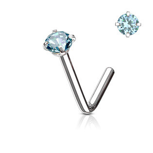Levně Zahnutý piercing do nosu - N0173-Q