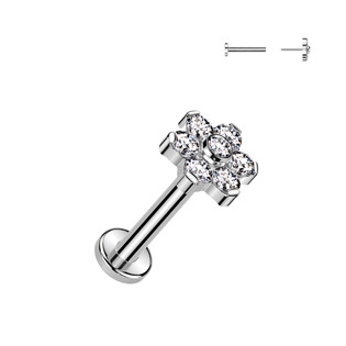 Levně Piercing do brady - PUSH IN labreta TITAN - TIT1347-1008
