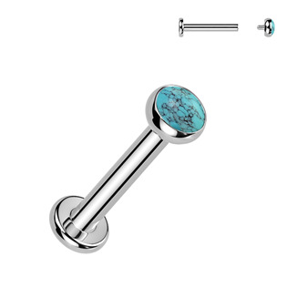 Levně Piercing do brady - labreta Tyrkys TITAN - TIT1705-1206