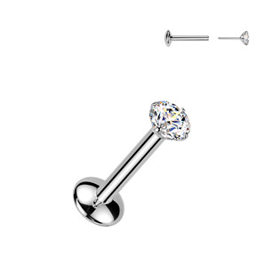 Piercing do brady - PUSH IN labreta TITAN Moissanit 0.11ct (3mm) - TM020
