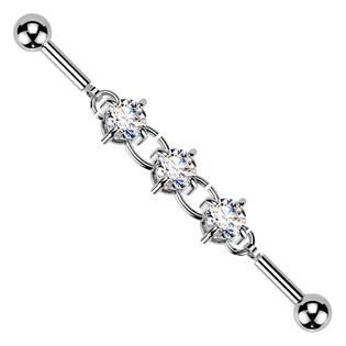 Levně Industrial piercing se zirkony - ID01045