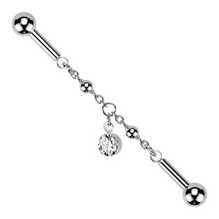 Levně Industrial piercing se zirkony - ID01046