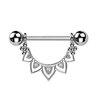 Levně Ozdobný piercing do bradavky - BR01028