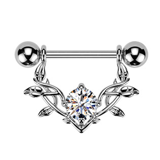 Levně Ozdobný piercing do bradavky - BR01030