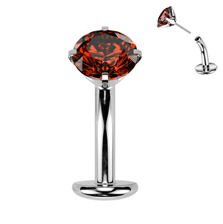 Levně Obrácený PUSH IN piercingu do pupíku TITAN - TIT1711-R