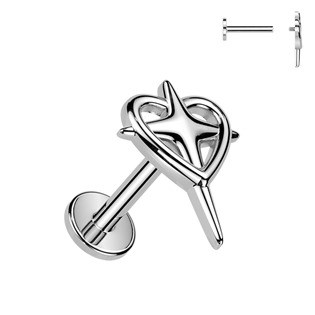 Levně Piercing do ucha nebo brady - labreta - LB1157-1206