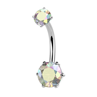 Levně Ocelový piercing do pupíku - BS1078-AB