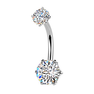 Levně Ocelový piercing do pupíku - BS1078-C