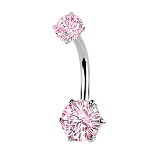 Levně Ocelový piercing do pupíku - BS1078-P