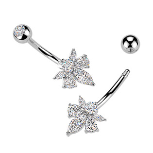Levně Zlacený piercing do pupíku včelka - WP0116-GD