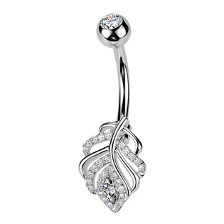 Levně Piercing do pupíku list - WP0103