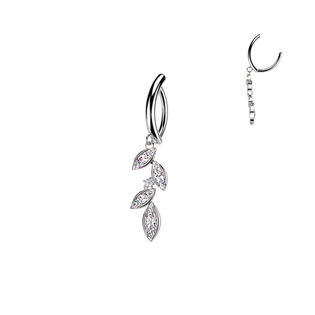 WP0115 Visací piercing do pupíku se štítem