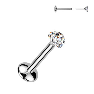 Piercing do brady - PUSH IN labreta TITAN Moissanit 0.06ct - TM015