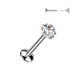 Piercing do brady - PUSH IN labreta TITAN Moissanit 0.25ct - TM016