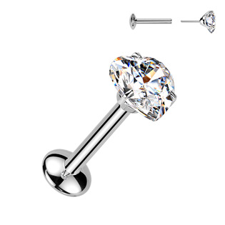 Piercing do brady - PUSH IN labreta TITAN Moissanit 0.5ct - TM017