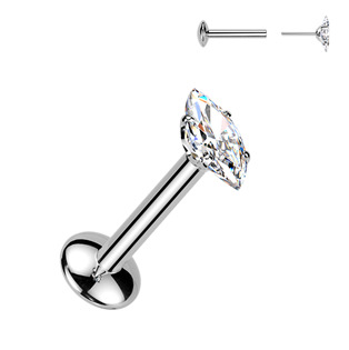 Piercing do brady - PUSH IN labreta TITAN Moissanit 0.1ct - TM023