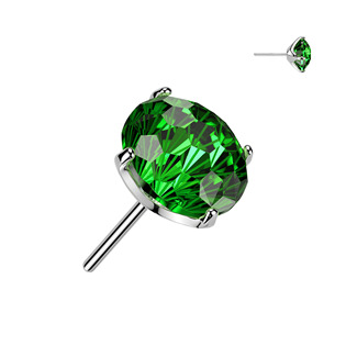 Levně Náhradní kamínek k PUSH IN piercingu TITAN - TIT1687-G