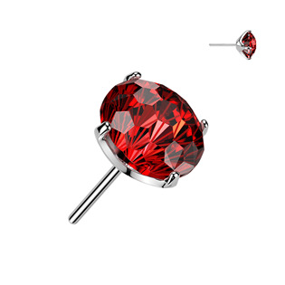 Levně Náhradní kamínek k PUSH IN piercingu TITAN - TIT1687-R