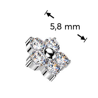 TIT1647-P Náhradní ozdoba k dermálu / labretě TITAN