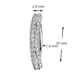 TIT1708 Luxusní piercing do pupíku s MOISSANITY