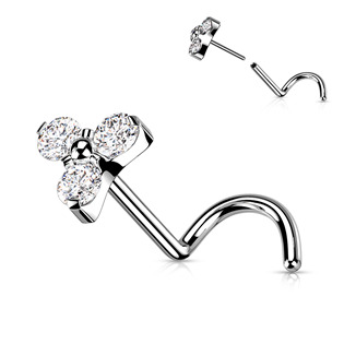 PUSH IN piercing do nosu TITAN, 0,8 x 6 mm - TIT1177