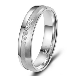 Levně MARRYA® Dámský snubní prsten Stříbro 925 - velikost 48 - SI-15D-48