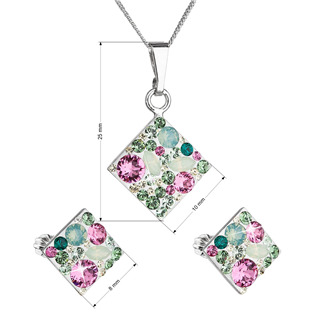 EG2243-CHR Sada šperků s krystaly Swarovski, Chrysolite