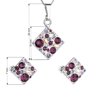 EG2243-AM Sada šperků s krystaly Swarovski, Amethyst