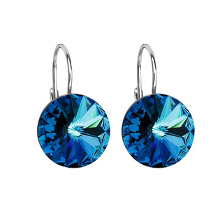 EVOLUTION GROUP CZ Stříbrné náušnice s krystaly Crystals from Swarovski® Bermuda Blue - 31106.5 Bermuda Blue