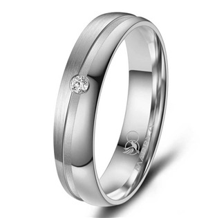 Levně MARRYA® Dámský snubní prsten s diamantem Titan - velikost 48 - TI-46D-48