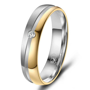 Levně MARRYA® Dámský snubní prsten s diamanem Titan - velikost 48 - TI-47D-48