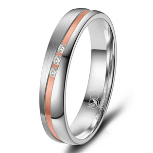 Levně MARRYA® Dámský snubní prsten s diamanty Titan - velikost 66 - TI-45D-66