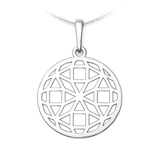 Levně Auronitens Stříbrný přívěsek geometrická mandala - PA1573