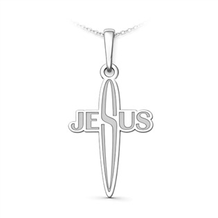 Levně Auronitens Stříbrný přívěsek Jesus - PA1484