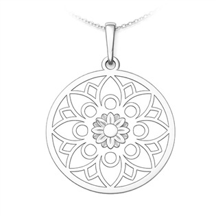 Levně Auronitens Stříbrý přívěsek mandala - PA1534
