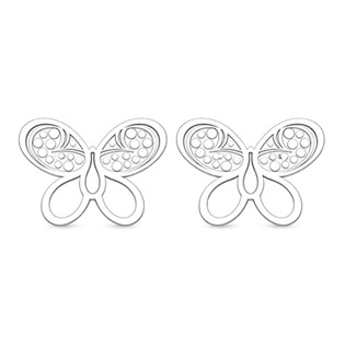 Auronitens Stříbrné náušnice motýli - NA1198