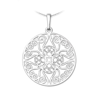 Levně Auronitens Stříbrný přívěsek mandala - PA1875