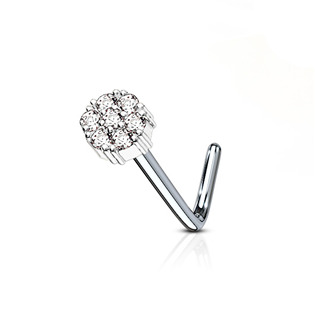 Levně Zahnutý piercing do nosu - N0080-C