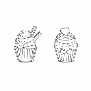 Auronitens Stříbrné náušnice cupcakes - NA1648