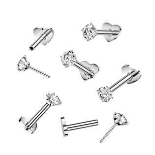 TIT1717-1208 PUSH-IN piercing do brady zirkon - labreta TITAN
